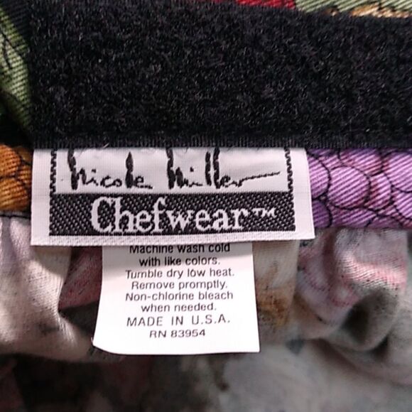 Chefwear Grape Print Apron and Hat Set Cottagecore Grandmacore - Picture 3 of 7